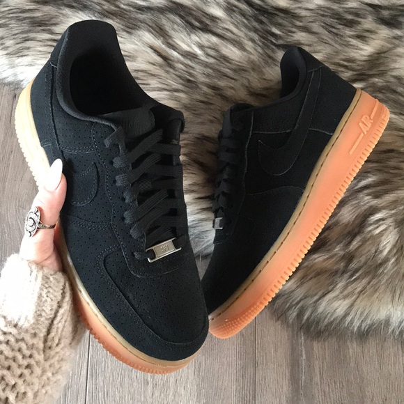NWT🖤Nike Air Force 1 Suede Black - Picture 4 of 8